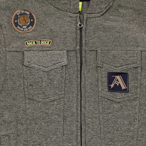 Junior - Gilet à capuche en molleton avec capuche doublée sherpa 