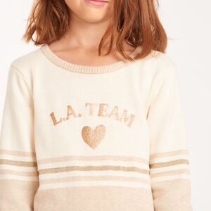 Robe en tricot manches longues fille pailletée 