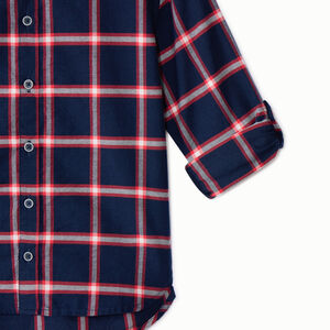 Chemise à carreaux et manches rétractables garçon 