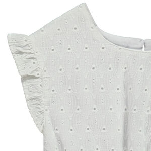 Combishort en broderie anglaise avec taille ajourée fille 