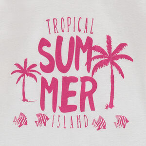 Tee-shirt manches longues en jersey avec message printé 