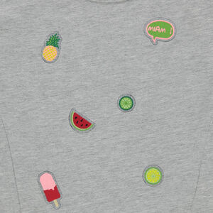 Tee-shirt manches courtes avec badges brodés 