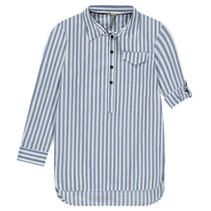 Junior - Chemise longue à rayures verticales all-over 