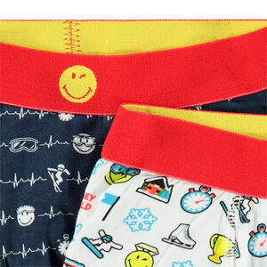 Lot de 2 boxers en coton avec motif Smiley  