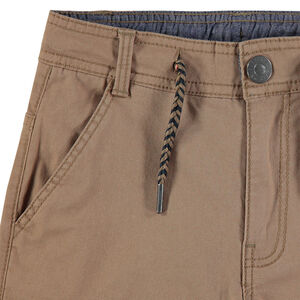 Junior - Bermuda en coton marron à poches 