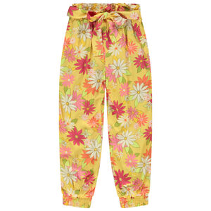 Pantalon fluide imprimé floral à nouer fille 