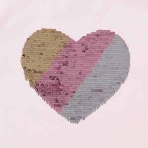 T-shirt manches longues en jersey avec motif en sequins 