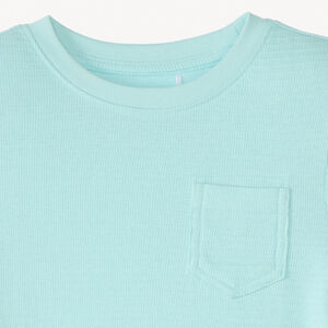 T-shirt manches courtes uni en maille fantaisie garçon 