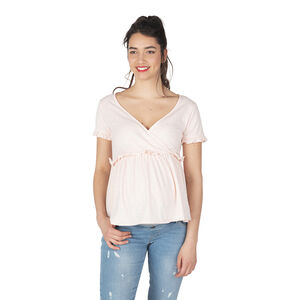 Tee-shirt manches courtes de grossesse et d'allaitement 