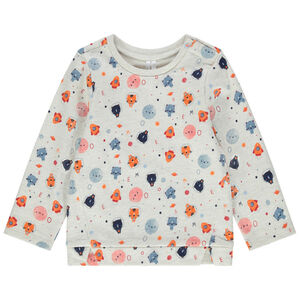Sweat en molleton print personnages en coton bio 