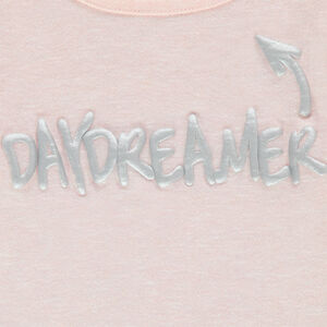 Tee-shirt manches longues en tricot fin avec message printé 