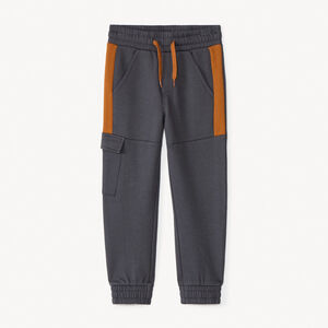 Jogging molleton bicolore à poches garçon 