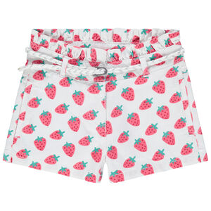 Short en twill imprimé all-over à ceinture en cordelette 