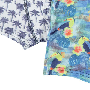 Junior - Lot de 2 boxers assortis motif palmiers et toucans 