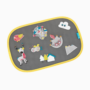 Set de 2 pares-soleil auto avec stickers montagne 