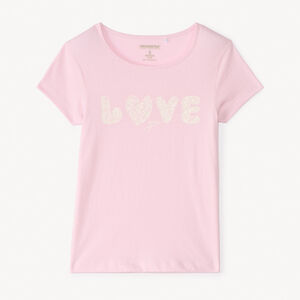 T-shirt manches courtes printé fille 