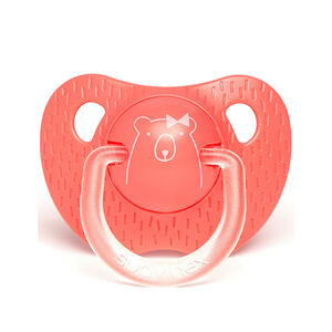 Sucette physiologique en silicone 18m+ - Ours rose 