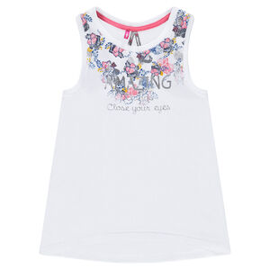Débardeur en jersey avec fleurs printées 