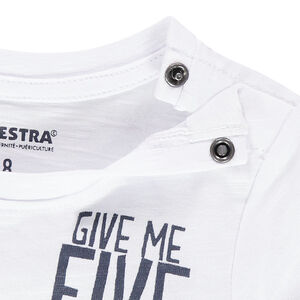 Tee-shirt en coton organique à prints fantaisie 