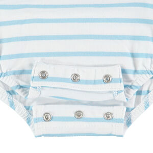 Lot de 2 combinaisons courtes rayée/unie print dauphins 