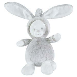 Peluche en velours et sherpa forme lapin 