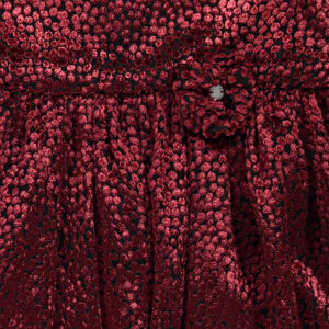 Robe volantée sans manches effet pois velours all-over  