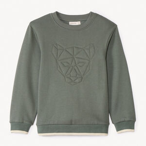 Sweat molleton avec animal surpiqué garçon 