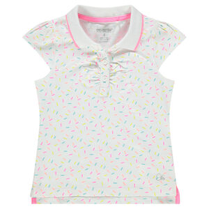 Polo manches courtes en jersey avec motif graphique all-over 