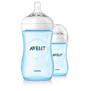 Lot de 2 biberons Natural 260 ml - Bleu 