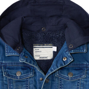 Veste effet denim doublé molleton à capuche garçon 