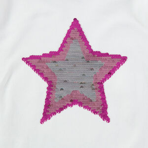 T-shirt manches longues en jersey avec motif en sequins 