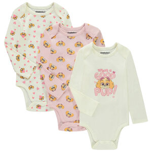 Lot de 3 bodies manches longues Stella Pat'Patrouille pour bébé fille 