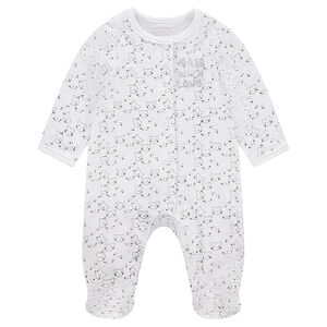 Dors-bien en velours imprimé à message printé 