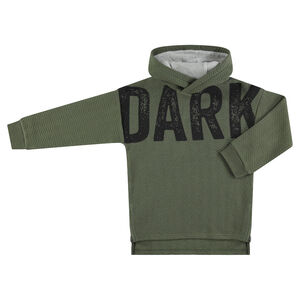 Junior - Sweat à capuche en molleton fantaisie avec texte printé 