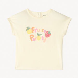 T-shirt manches courtes broderie fruits pour bébé fille 