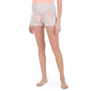 Short en maille avec coeurs imprimés all-over 