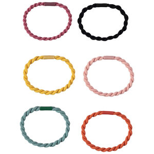 Lot de 6 élastiques torsadés fille 