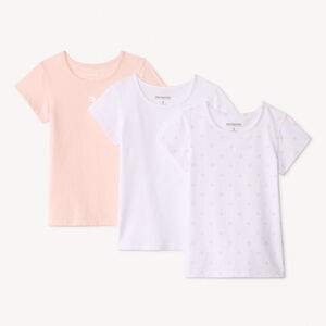Lot de 3 maillots de corps manches courtes fille 