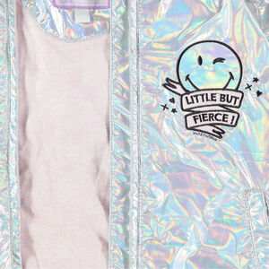 Blouson iridescent doublé jersey avec motif Smiley brodé 