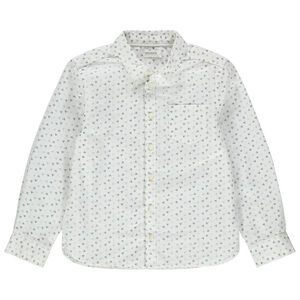 Chemise manches longues à imprimé graphique all-over et poche 