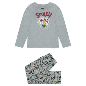 Pyjama en jersey avec prints Smiley 