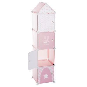 Etagère de rangement colonne - Rose  