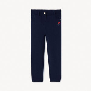 Jegging uni avec broderie fantaisie pour bébé fille 