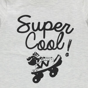 Tee-shirt manches longues avec bandes contrastées et print fantaisie 