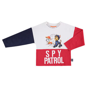 Tee-shirt manches longues print Chase et Marcus Nickelodeon™ Pat Patrouille 