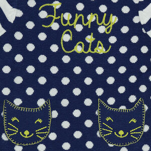 Pull en tricot à pois et rayures en jacquard 