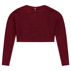 Junior - Pull court en grosse maille 