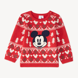Pull bébé garçon en tricot jacquard Mickey 