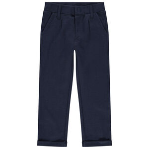 Pantalon chino uni bleu marine 