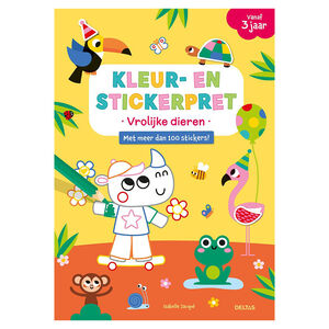 Livre NL Kleur- en stickerpret Vrolijke dieren +3A 